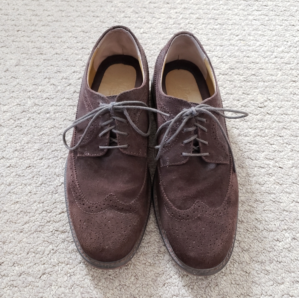 G.H. Bass & Co Suede Wingtip Dress Shoes